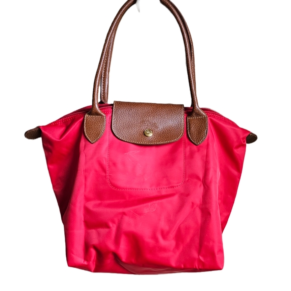 Longchamp Handbags - Longchamp Le pliage type m nylon tote, red